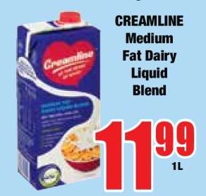 CREAMLINE Medium Fat Dairy Liquid Blend