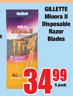GILLETTE Minora II Disposable Razor Blades