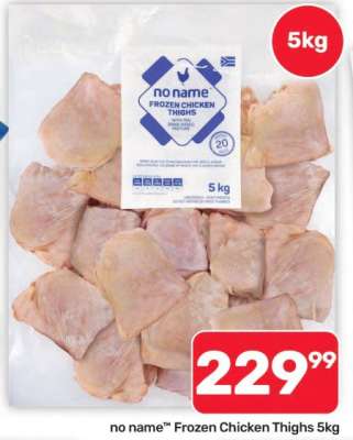 no name™ Frozen Chicken Thighs 5kg