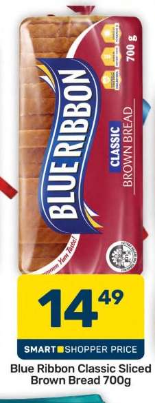 BLUE RIBBON CLASSIC SLICED BROWN BREAD 700g