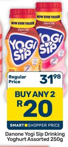 Danone Yogi Sip Drinking Yoghurt Assorted 250g