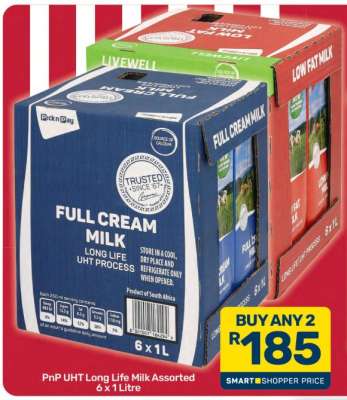 PnP UHT Long Life Milk Assorted