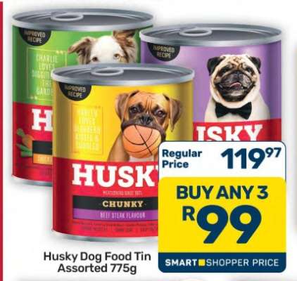 Husky Dog Food Tin Assorted 775g