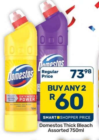 Domestos Thick Bleach Assorted 750ml