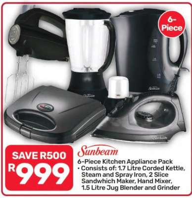 Sunbeam 6-Piece Kitchen Appliance Pack
