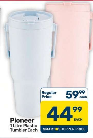 Pioneer 1 Litre Plastic Tumbler Each