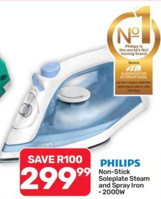 PHILIPS Non-Stick Soleplate Steam and Spray Iron