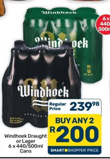 Windhoek Draught or Lager