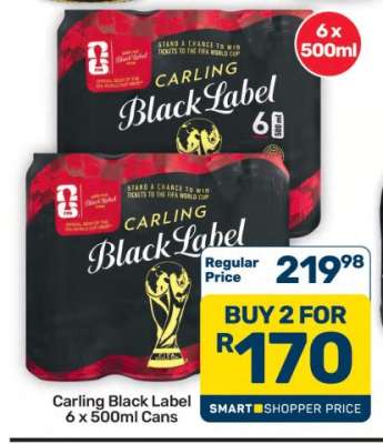 Carling Black Label 6 x 500ml Cans
