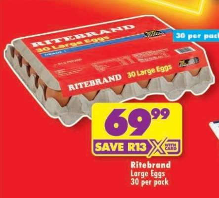 RITEBRAND LARGE EGGS 30 per pack