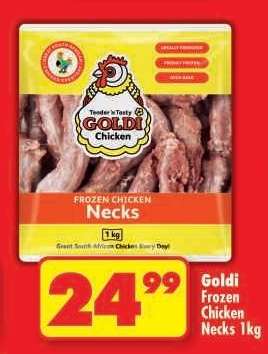 Goldi Frozen Chicken Necks 1kg