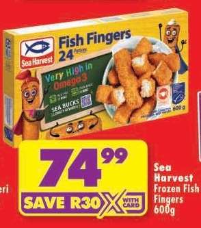 SEA HARVEST FROZEN FISH FINGERS 600g