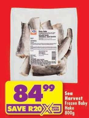 SEA HARVEST FROZEN BABY HAKE
