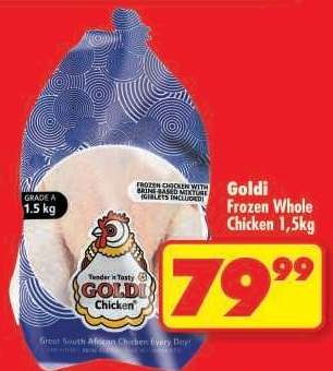 Goldi Frozen Whole Chicken 1,5kg