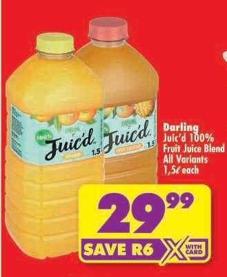 DARLING JUIC'D 100% FRUIT JUICE BLEND