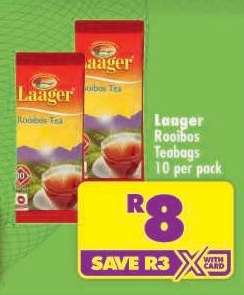 LAAGER ROOIBOS TEABAGS 10 per pack