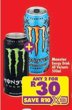 MONSTER ENERGY DRINK all variants 500ml