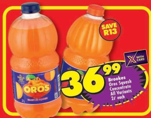 BROOKES OROS SQUASH CONCENTRATE all variants