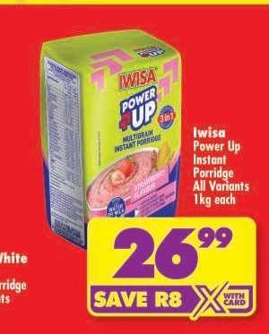 Iwisa Power Up Instant Porridge All Variants 1kg each