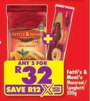Fatti's & Moni's Macaroni/Spaghetti 500g
