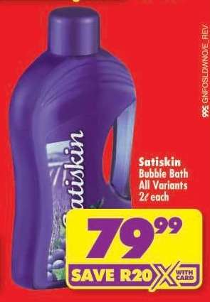 Satiskin Bubble Bath All Variants