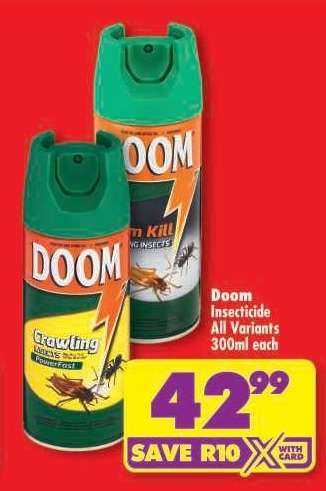DOOM INSECTICIDE all variants 300ml each