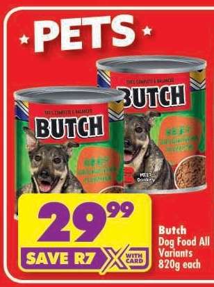 Butch Dog Food All Variants 820g each
