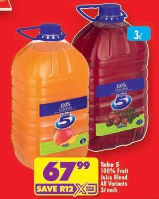 TAKE 5 100% FRUIT JUICE BLEND
