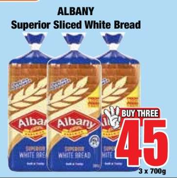 ALBANY Superior Sliced White Bread