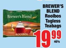 Brewer's Blend Rooibos Tagless Teabags
