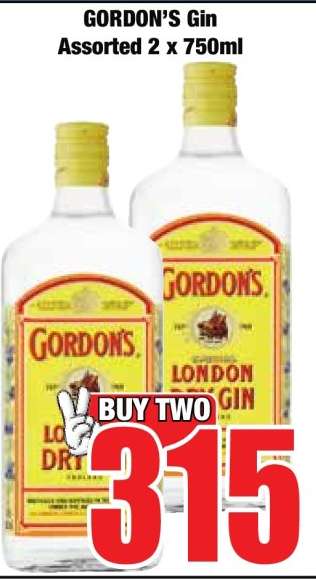 Gordon's Gin Assorted 2 x 750ml