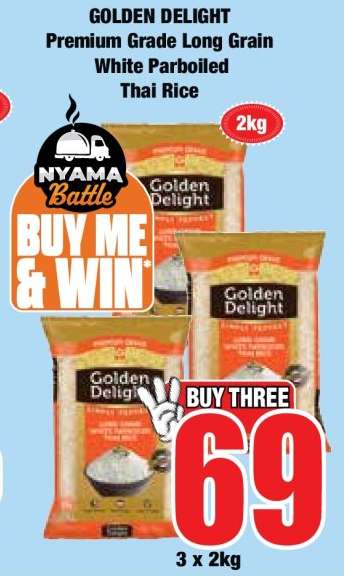 GOLDEN DELIGHT Premium Grade Long Grain White Parboiled Thai Rice