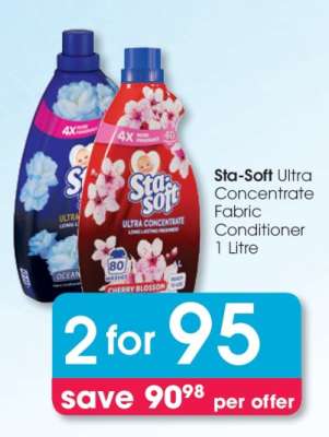 Sta-Soft Ultra Concentrate Fabric Conditioner 1 Litre