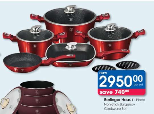 Berlinger Haus 11-Piece Non-Stick Burgundy Cookware Set