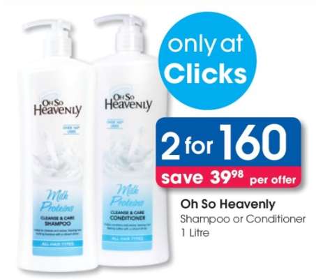 Oh So Heavenly Shampoo or Conditioner 1 Litre