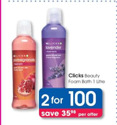 Clicks Beauty Foam Bath 1 Litre