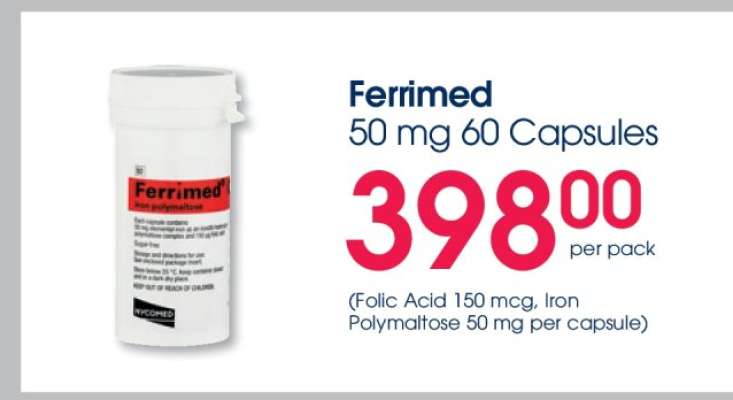 Ferrimed 50 mg 60 Capsules