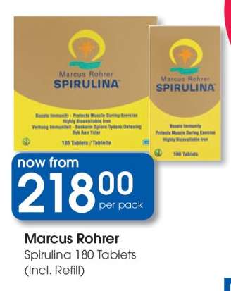 Marcus Rohrer Spirulina 180 Tablets (Incl. Refill)