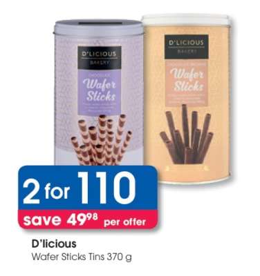 D'licious Wafer Sticks Tins 370 g