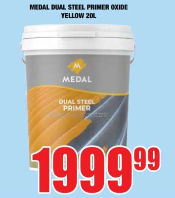 MEDAL DUAL STEEL PRIMER OXIDE YELLOW 20L