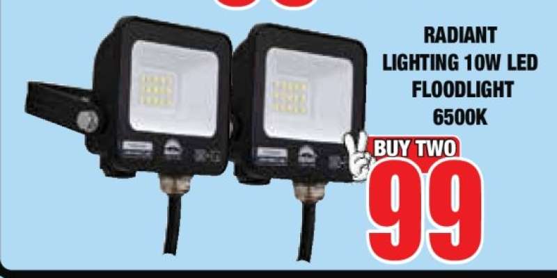 RADIANT LIGHTING 10W LED FLOODLIGHT 6500K