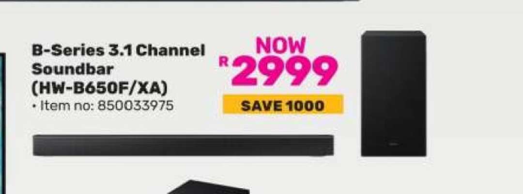 B-Series 3.1 Channel Soundbar (HW-B650F/XA)