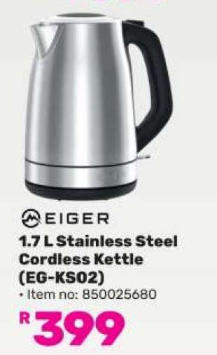 Eiger 1.7 L Stainless Steel Cordless Kettle (EG-KS02)