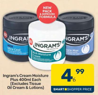 Ingram’s Cream Moisture Plus 400ml Each