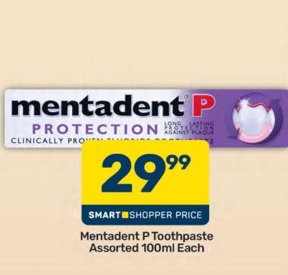 Mentadent P Toothpaste Assorted 100ml Each
