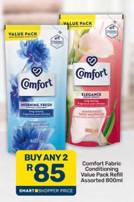 Comfort Fabric Conditioning Value Pack Refill Assorted 800ml