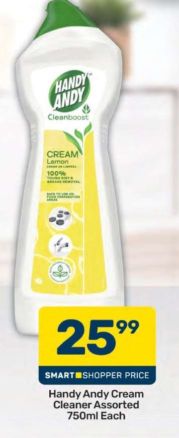 Handy Andy Cream Cleaner Assorted 750ml Each