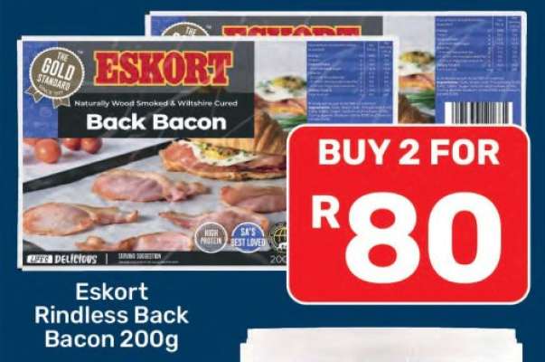 Eskort Rindless Back Bacon 200g