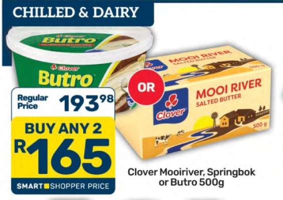 Clover Mooi River, Springbok or Butro 500g
