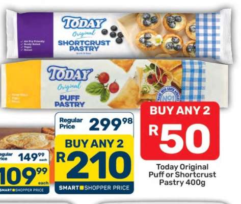 Today Original Puff or Shortcrust Pastry 400g
